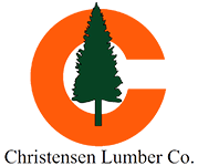 ChristensenLumber_150 A large green pine tree in a snowy landscape during winter.